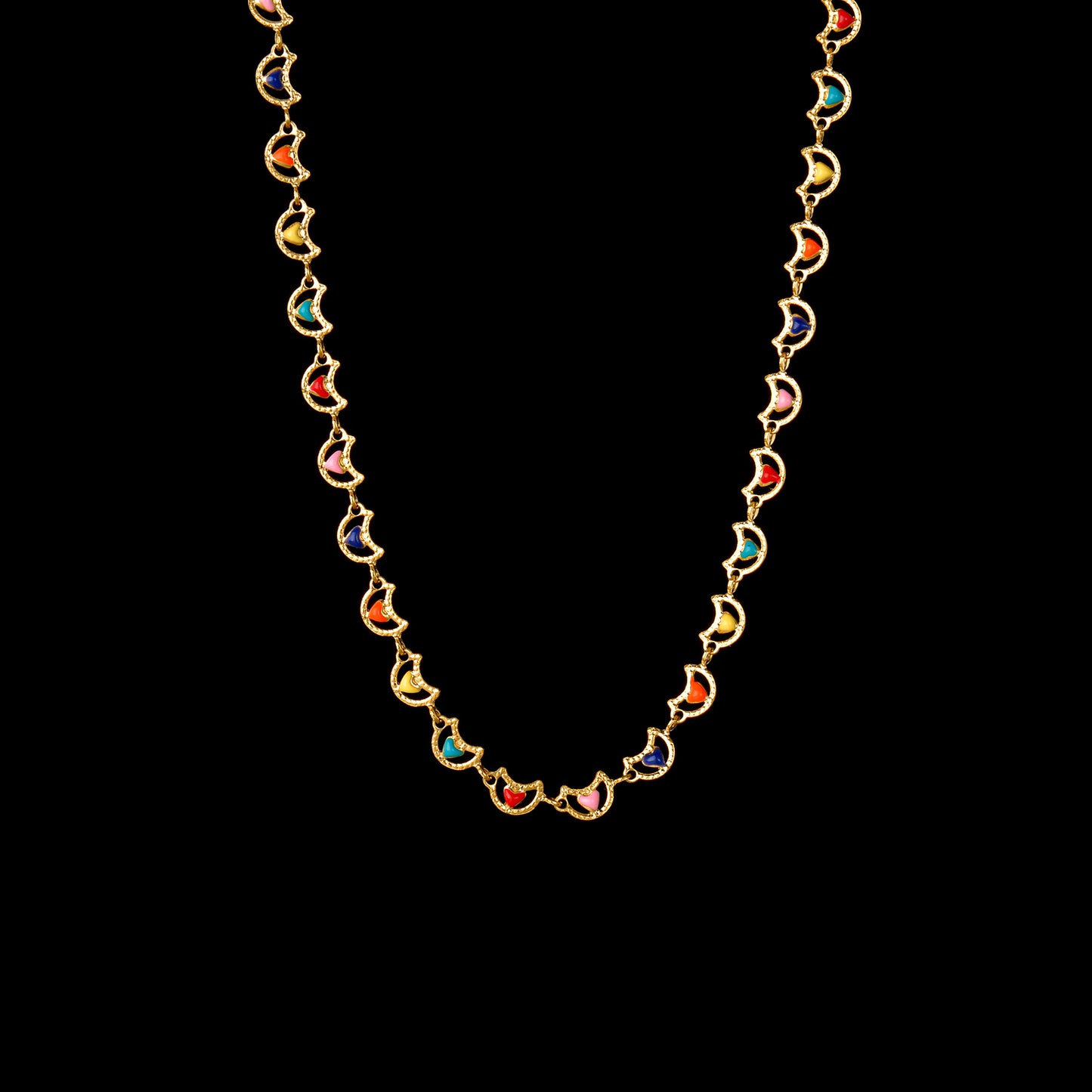 Geometric Heart Pendant Stainless Steel Necklace for Women