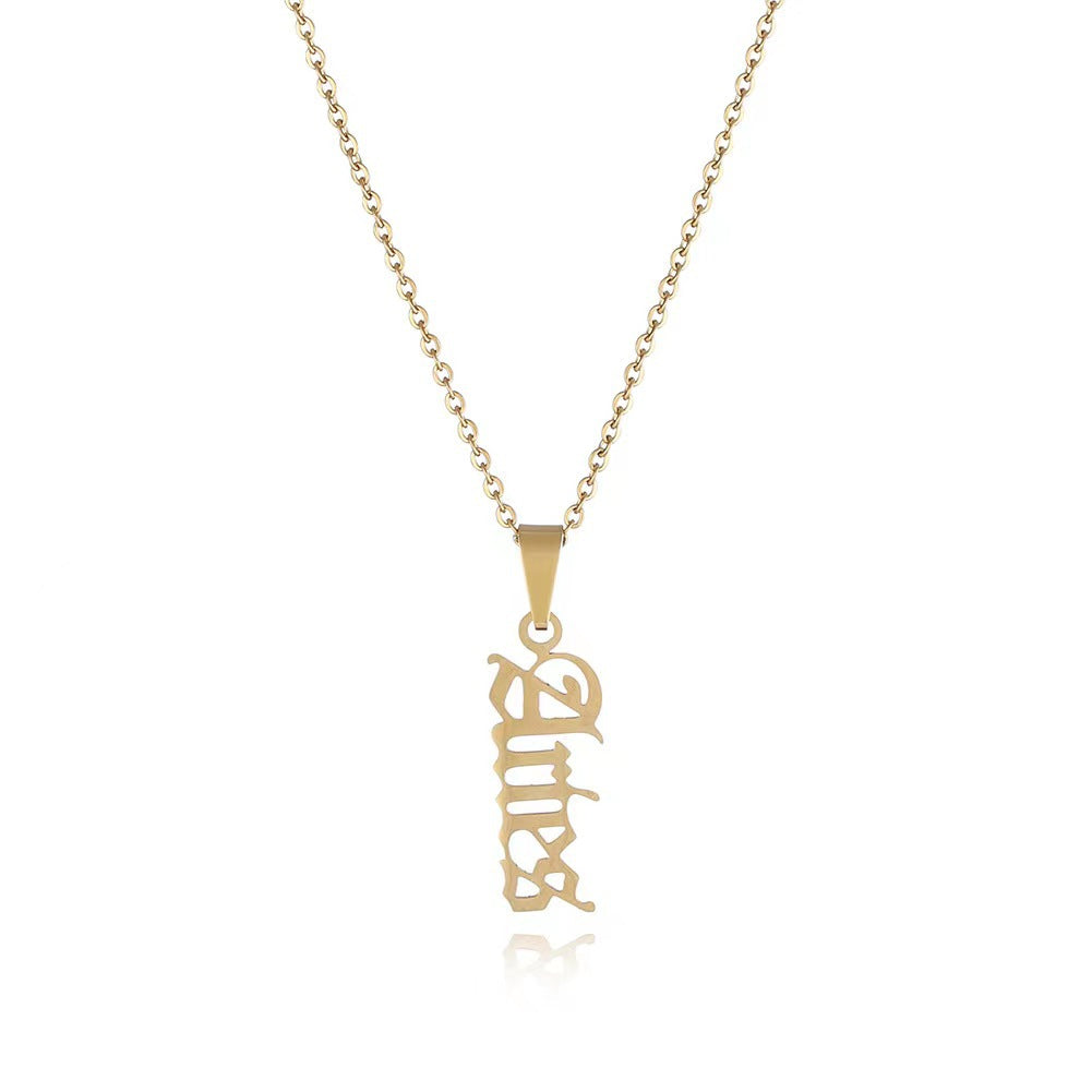 Zodiac Sign Stainless Steel Pendant Necklace