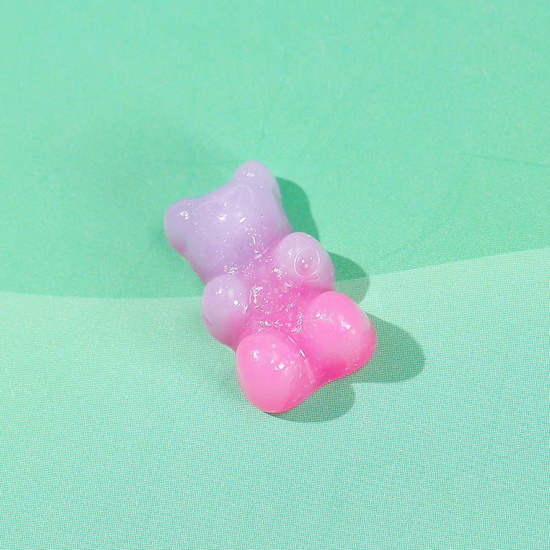 Fashion Contrast Color Gummy Bear Resin Accessories and Stud Earrings
