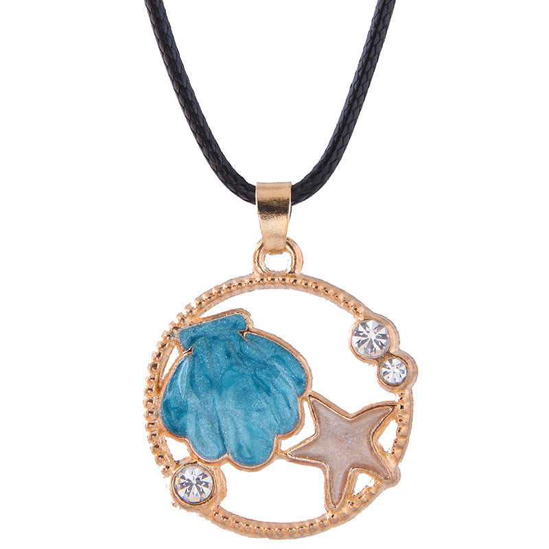 Korean Minimalist Meniscus Wax Rope Necklace