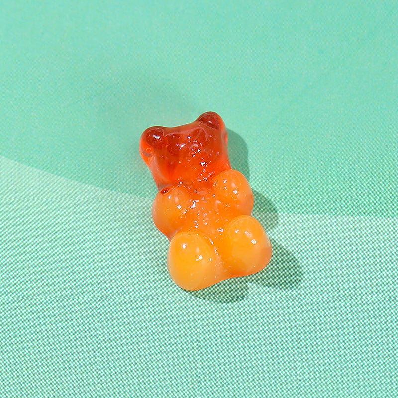 Fashion Contrast Color Gummy Bear Resin Accessories and Stud Earrings