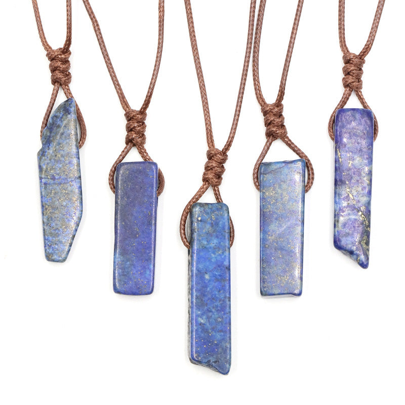 Amethyst and Red Agate Irregular Gemstone Pendant Necklace