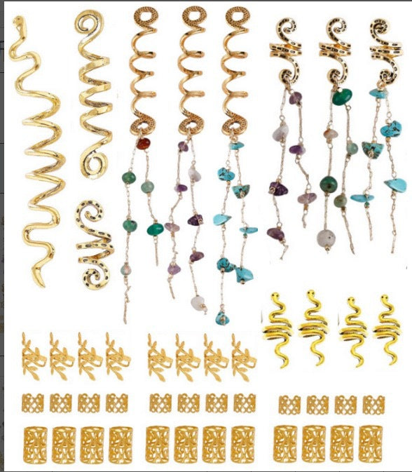 Women's Irregular Leaf and Snake Alloy Hair Accessories Set