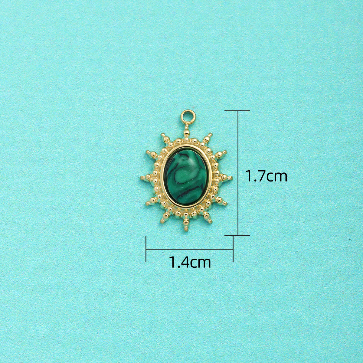 Retro Titanium Steel Necklace with Natural Stone Pendant - DIY Detachable Clavicle Chain