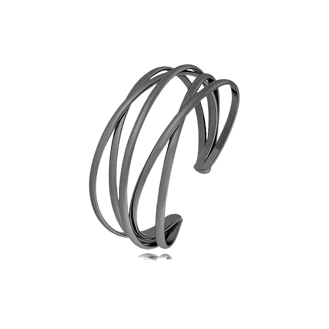 New Fashion Geometric Open Metal Cross Statement Bracelet Wholesale