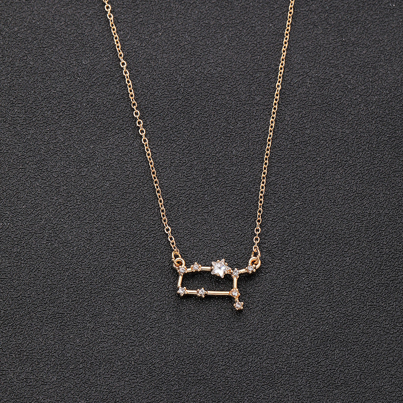 Starry Sky Zodiac Constellation Pendant Necklace