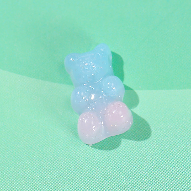 Fashion Contrast Color Gummy Bear Resin Accessories and Stud Earrings