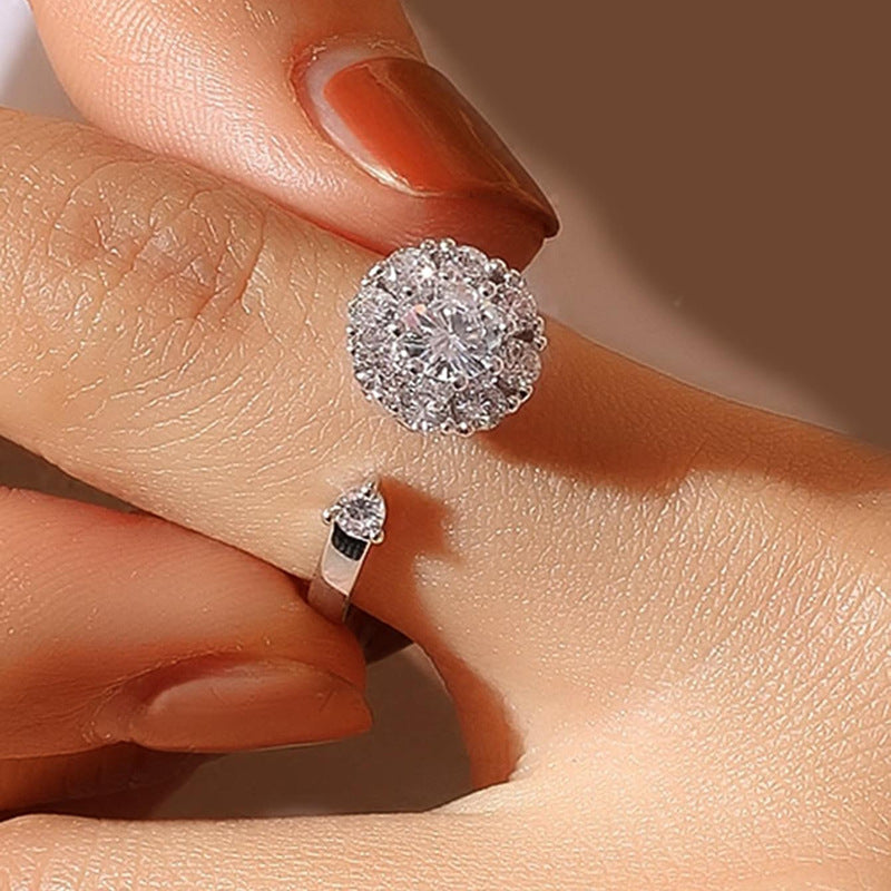 Simple Geometric Heart Zirconia Alloy Earrings