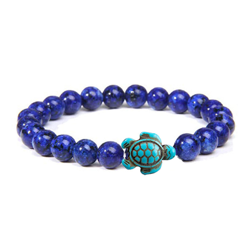 Retro Tortoise Turquoise Agate Tiger Eye Unisex Stretch Bracelet