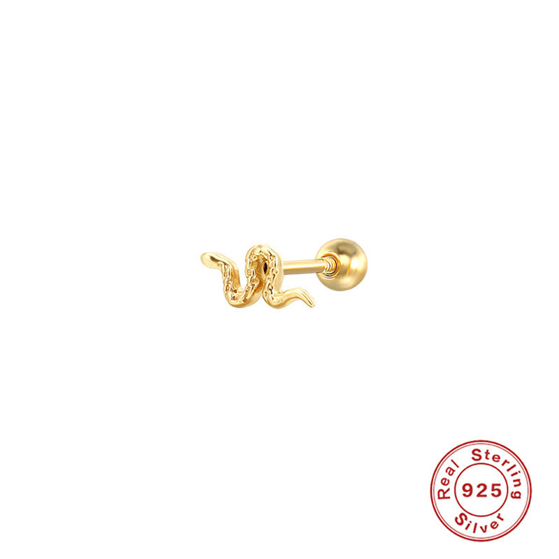 Sterling Silver Zircon Inlay Stud Earrings for Women