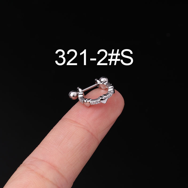 Fashion Geometric Stainless Steel Barbell Stud Earrings
