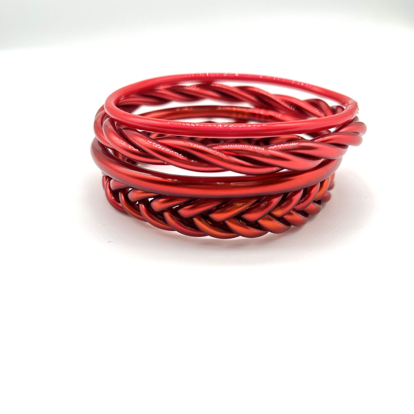 Simple Style Unisex Silica Gel Braided Bangle Bracelet