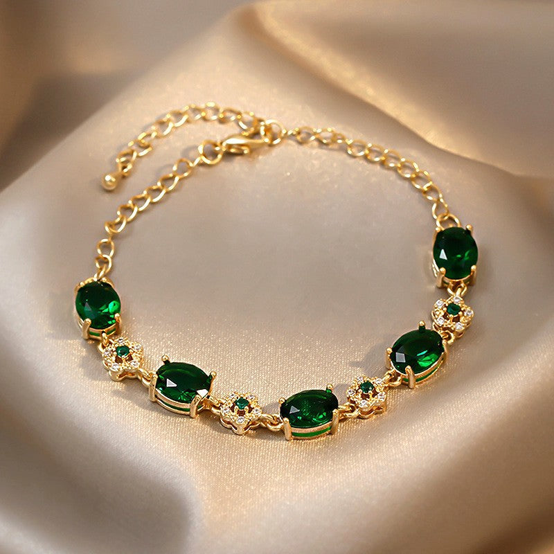 Fashion Geometric Zircon Alloy Bracelet for Women