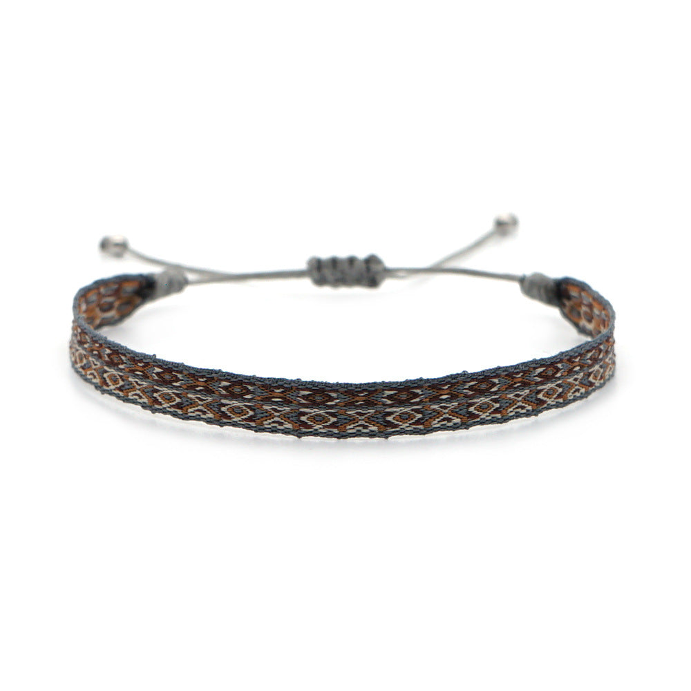 Spanish Vintage Palace Pattern Bohemian & Nepalese Handmade Woven Bracelet