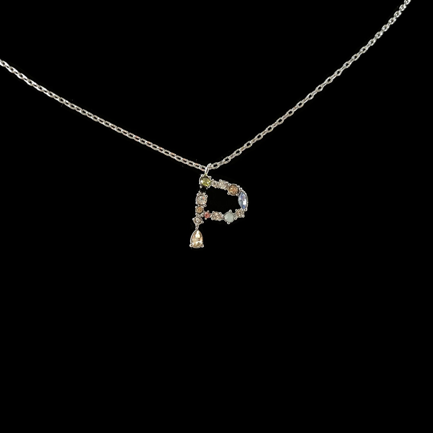 Simple Style 18k Gold Zircon Letter Pendant Necklace