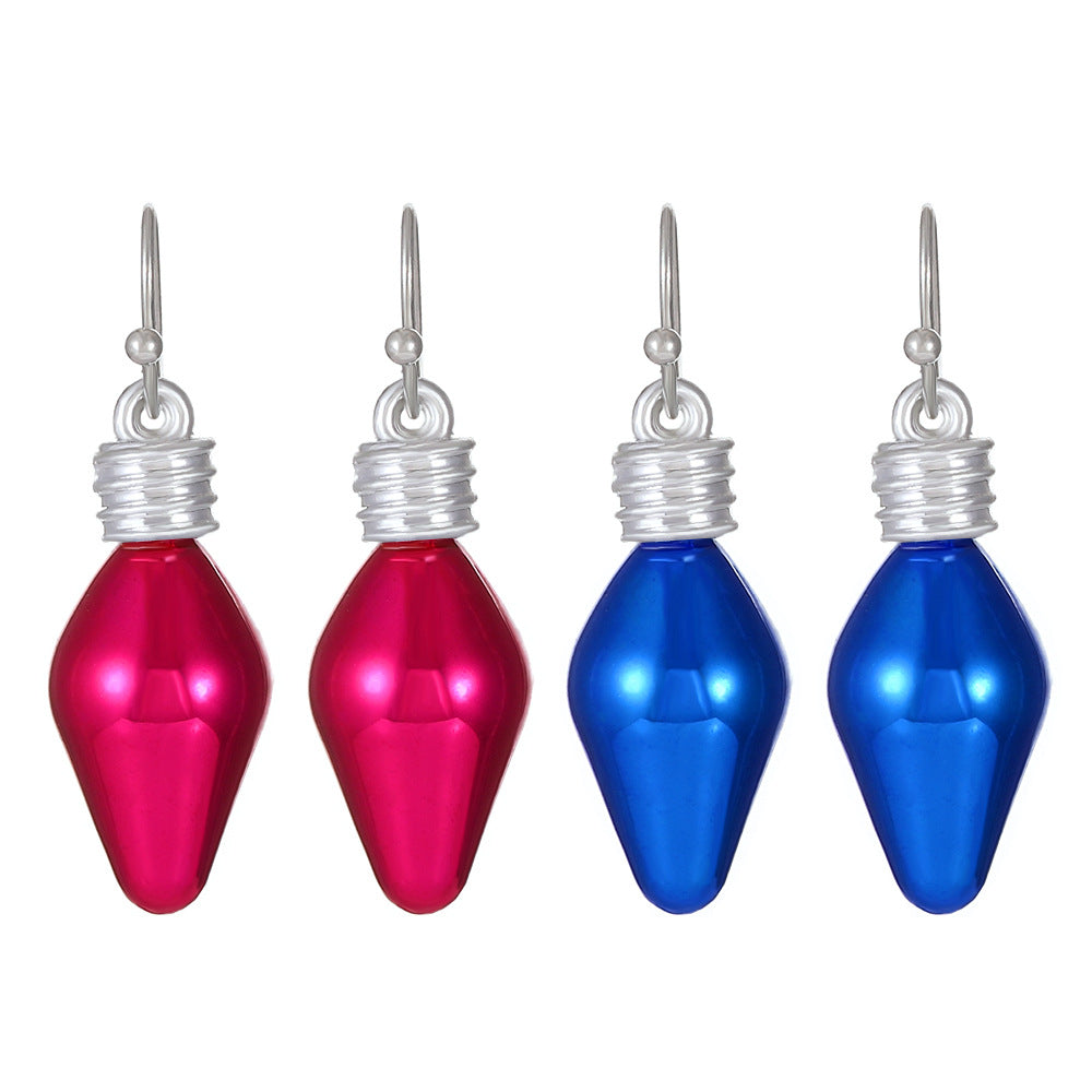 Fashion Christmas Tree Candy Cane Bell Drop Earrings for Women