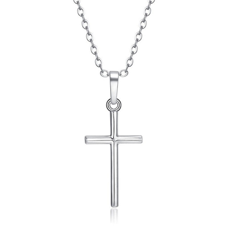 Fashion Hip Hop Cross Pendant Necklace with Rhinestones