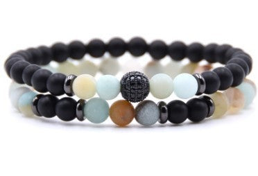 Copper Geometric Tiger Eye Beaded Bracelet - Natural Stone Jewelry