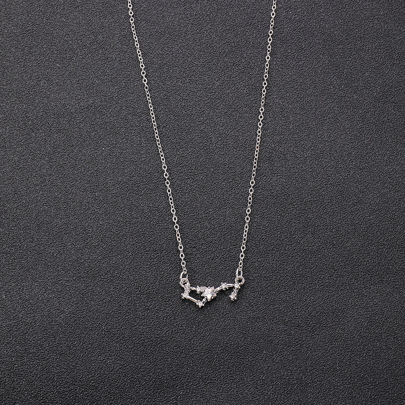 Starry Sky Zodiac Constellation Pendant Necklace