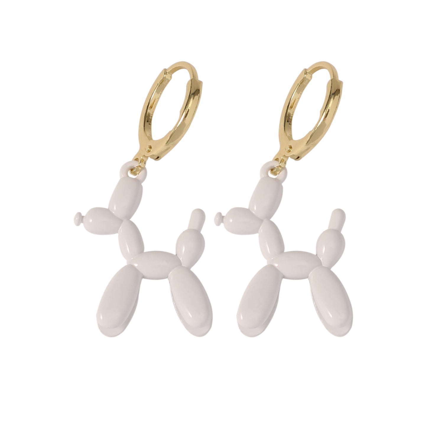 Cartoon Candy Color Balloon Dog Earrings - Fashionable Alloy DIY Jewelry Accessories