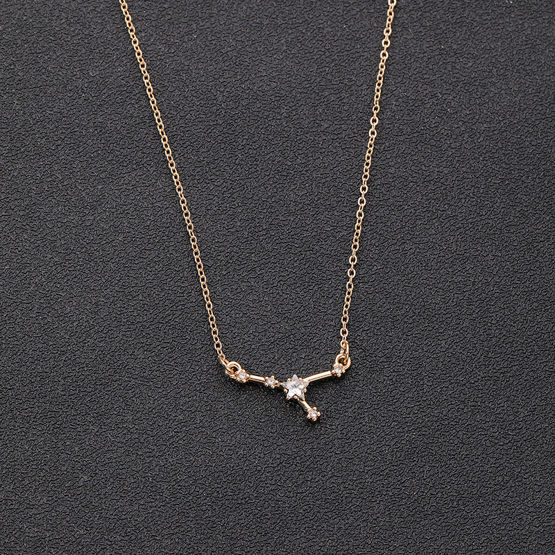 Starry Sky Zodiac Constellation Pendant Necklace
