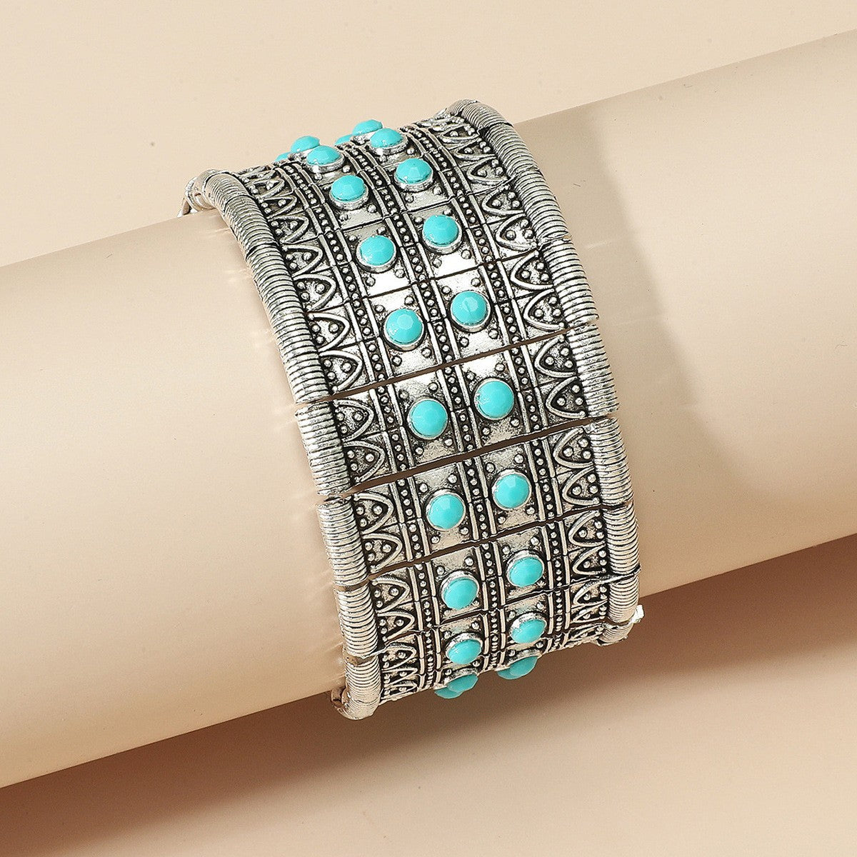 Bohemian Geometric Alloy Turquoise Women's Bangle Bracelet