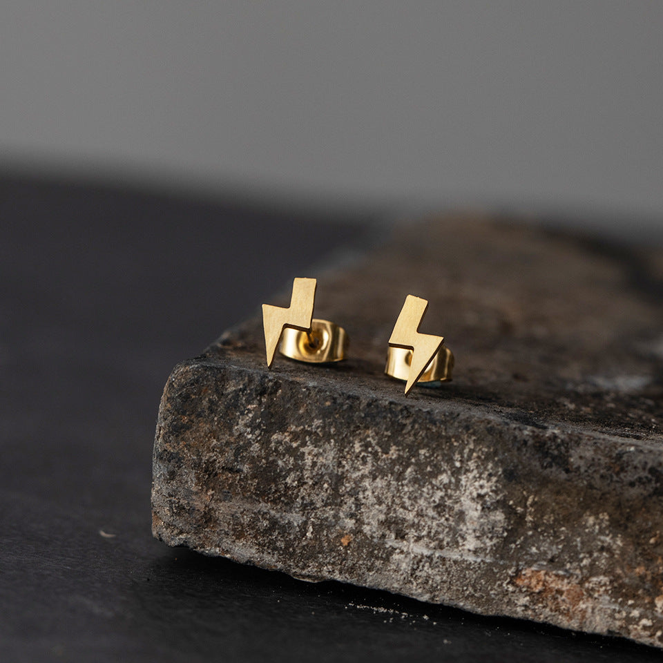 Simple Stainless Steel Halloween Pumpkin Stud Earrings