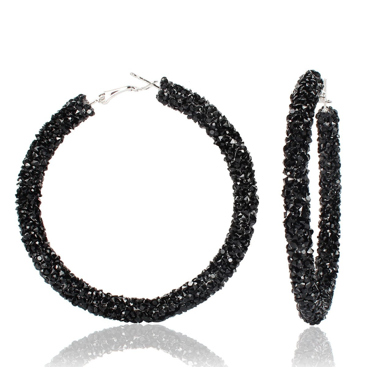 Fashionable Rhinestone Alloy Statement Earrings