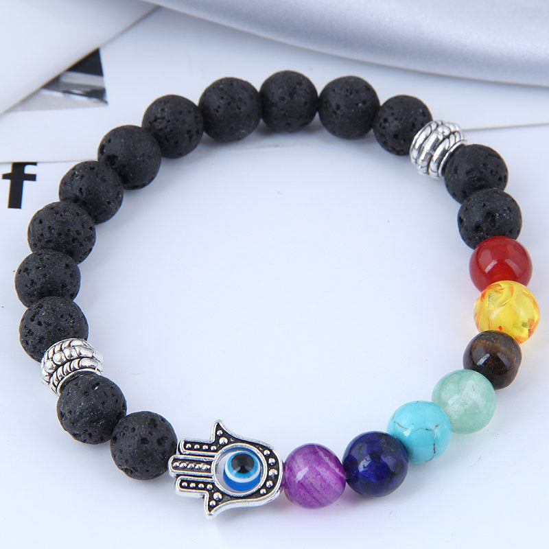 Retro Owl Eye Stone Glass Bracelet