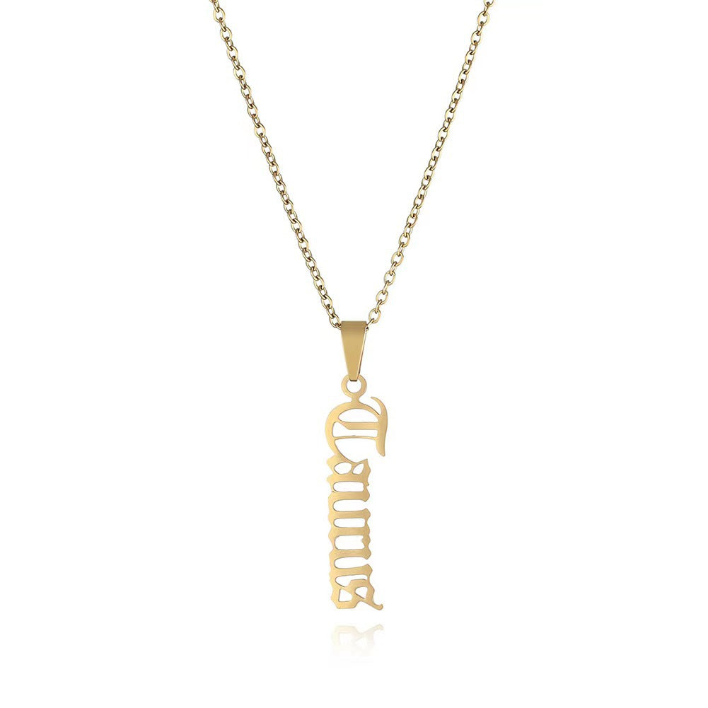 Zodiac Sign Stainless Steel Pendant Necklace