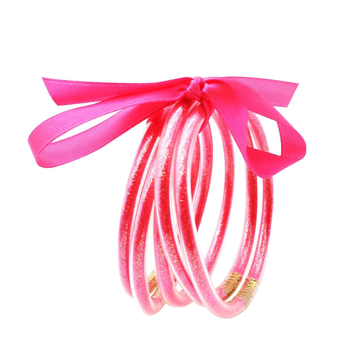 Fashion Multi-Layer Silicone Ribbon Glitter Women's Bangle Bracelet