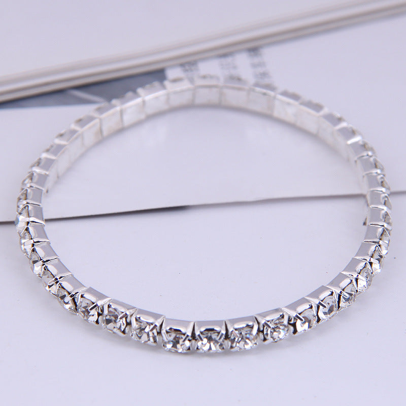 Fashion Minimalist Single Row Rhinestone Bracelet