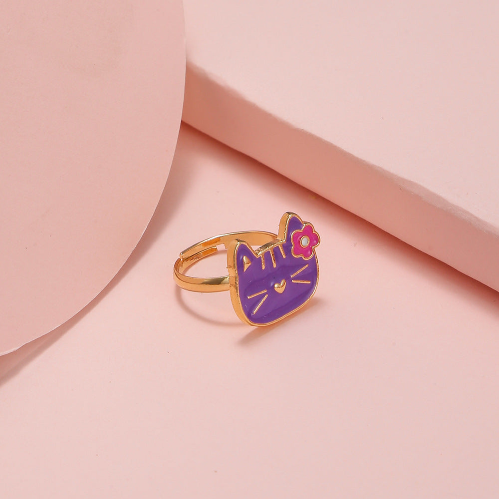Cute Cartoon Adjustable Kid's Rings - Panda, Unicorn, Dinosaur, Owl, Ice Cream Designs