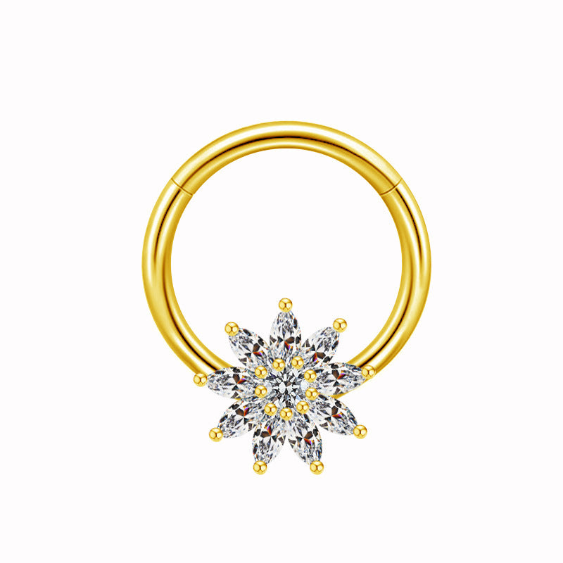 Sweet Heart Wing Zircon Stainless Steel Body Chain