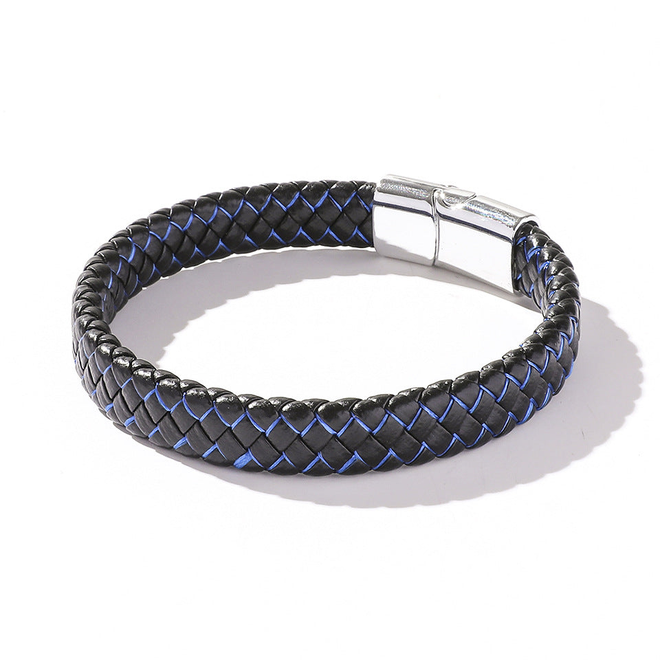 Hand-Woven Magnetic Clasp Bracelet for Men and Women - Simple Jewelry