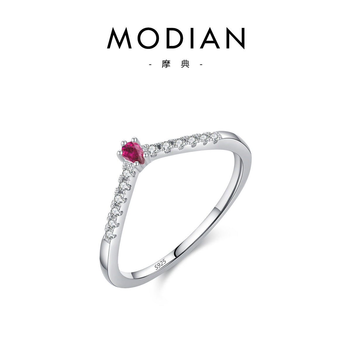 Minimalist Sterling Silver Zircon Stacking Ring for Women