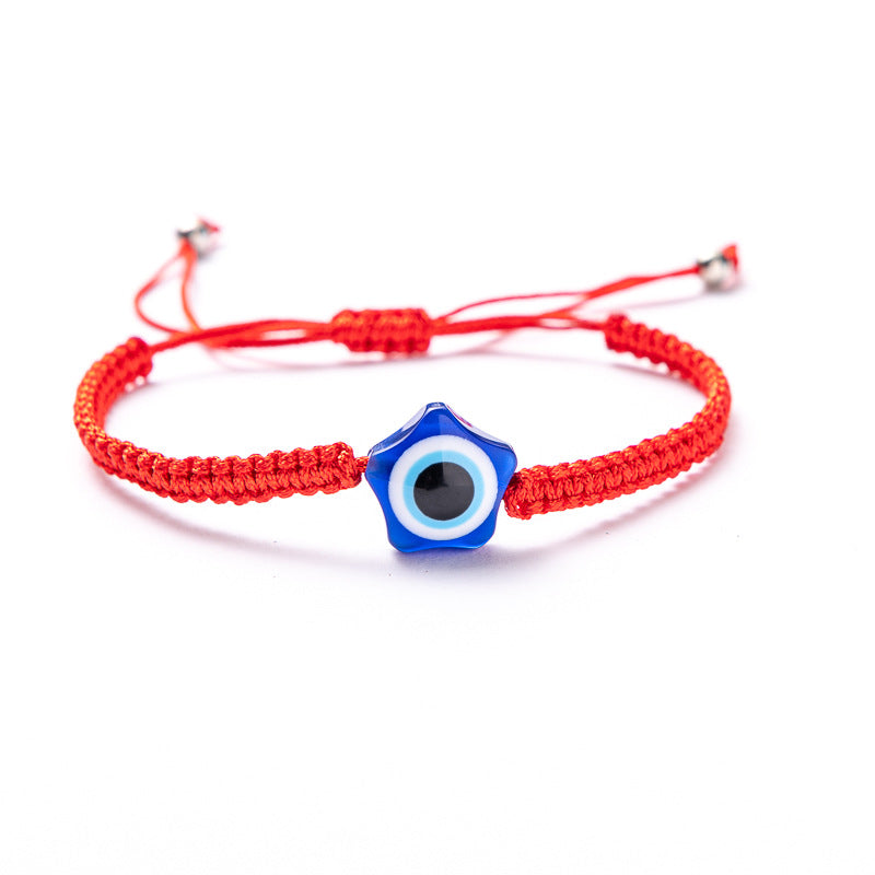 Ethnic Evil Eye Palm Cotton Thread Braided Unisex Bracelet