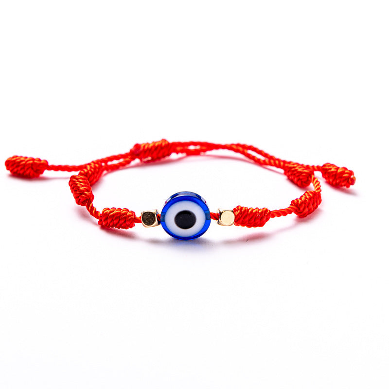 Ethnic Evil Eye Palm Cotton Thread Braided Unisex Bracelet