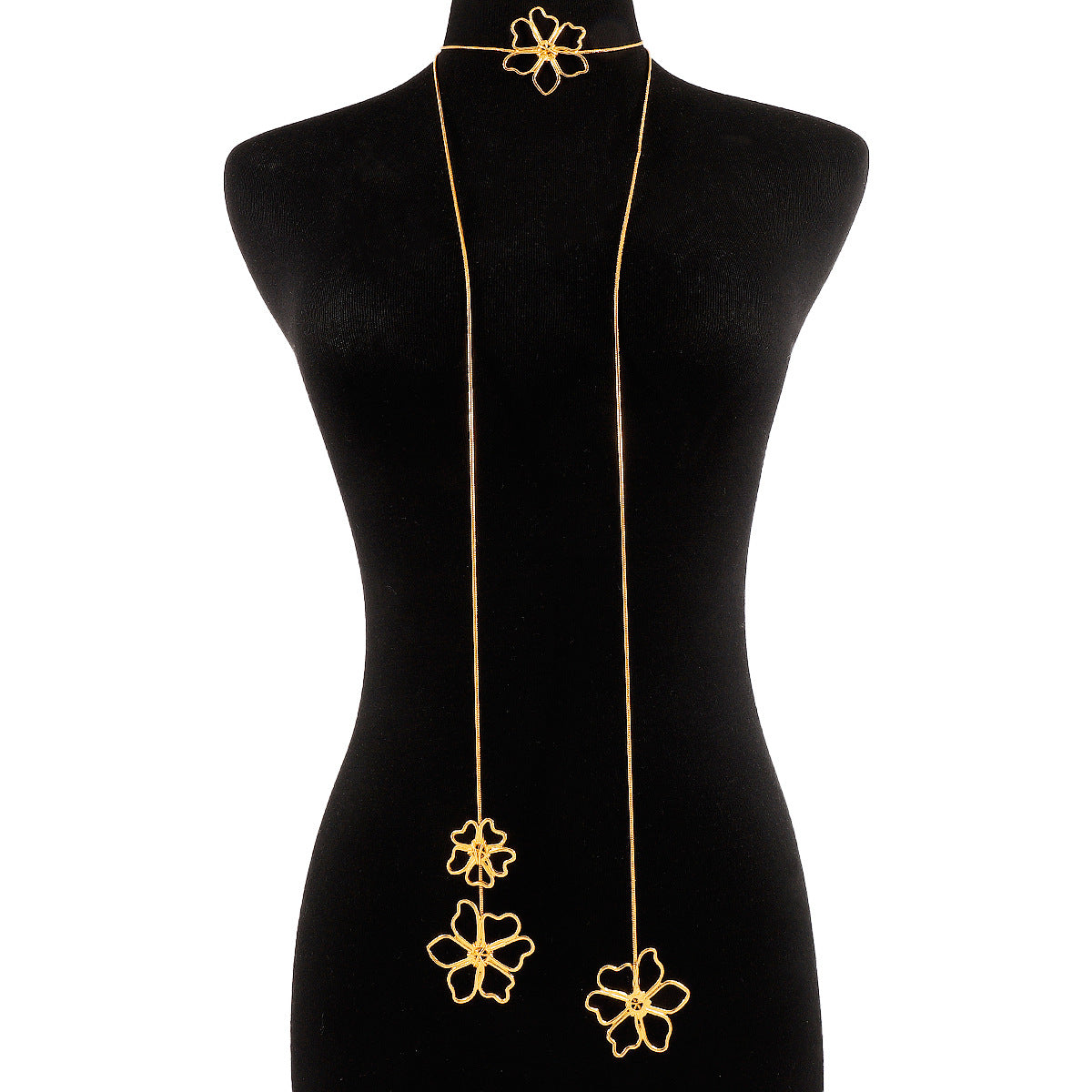 Vintage Floral Leaf Alloy Choker Necklace for Women