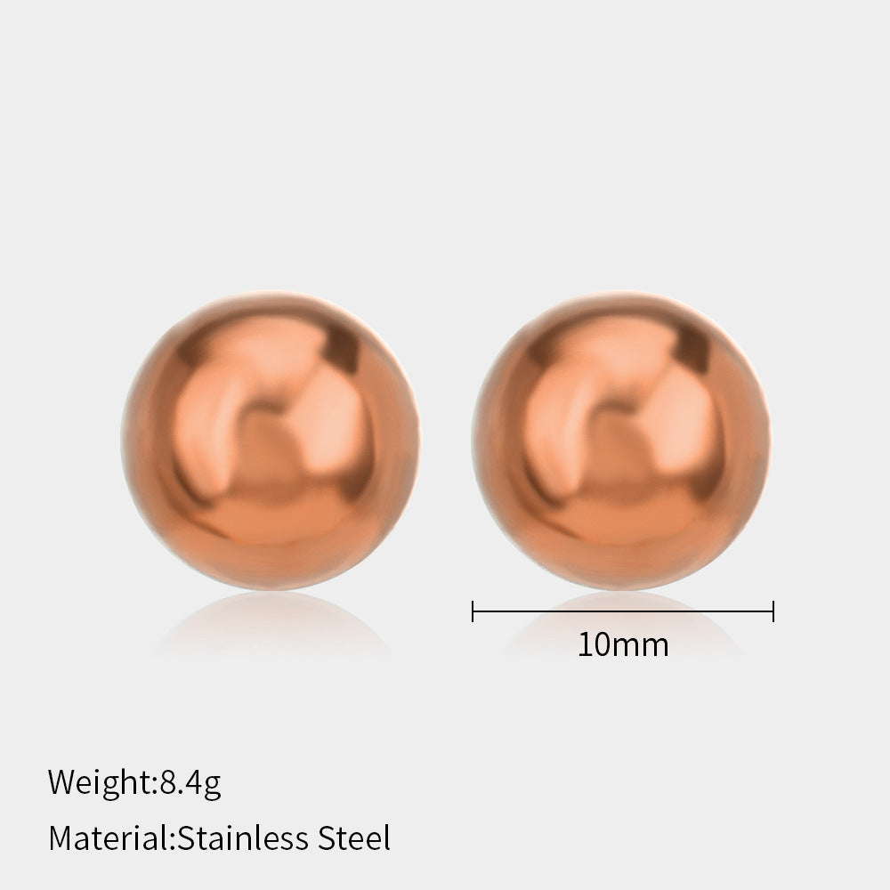 Minimalist Stainless Steel Ball Stud Earrings for Women - 1mm/4mm Round Bead Design