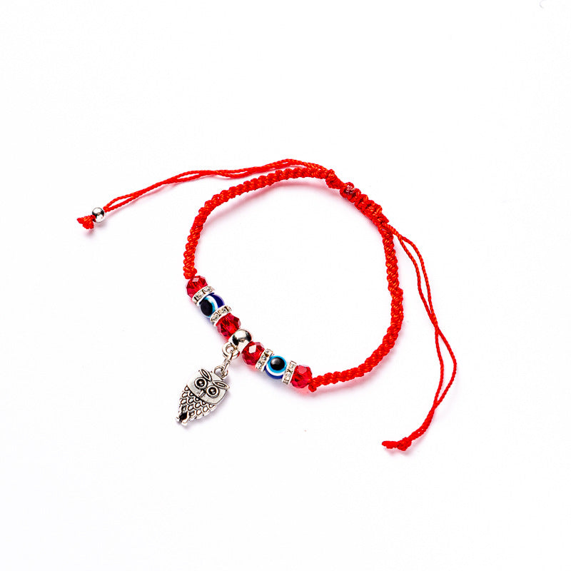 Ethnic Evil Eye Palm Cotton Thread Braided Unisex Bracelet