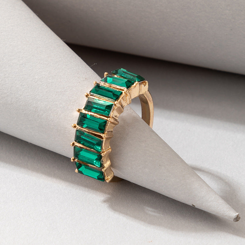 Wholesale Fashion Multicolor Gemstone Ring for Women - Trendy Minimalist Style