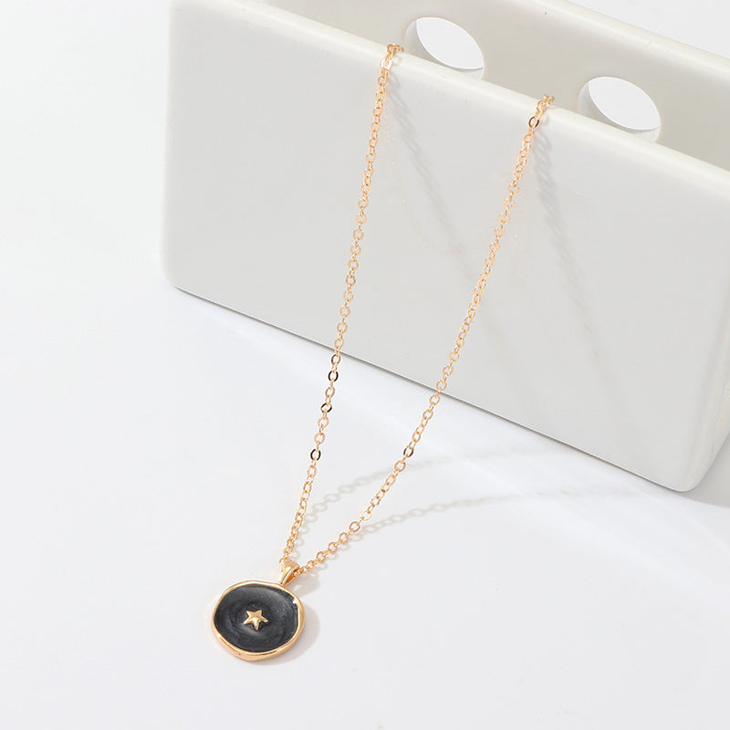 Fashion Stars Moon Heart Pendant Necklace