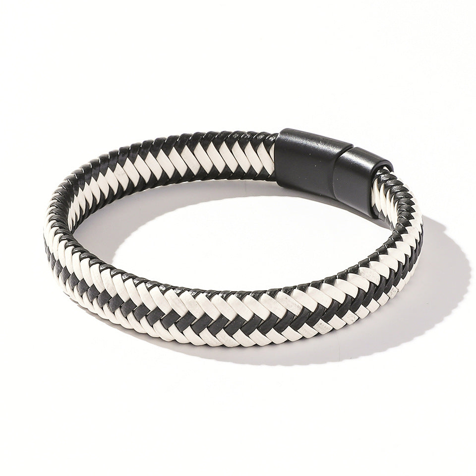 Hand-Woven Magnetic Clasp Bracelet for Men and Women - Simple Jewelry
