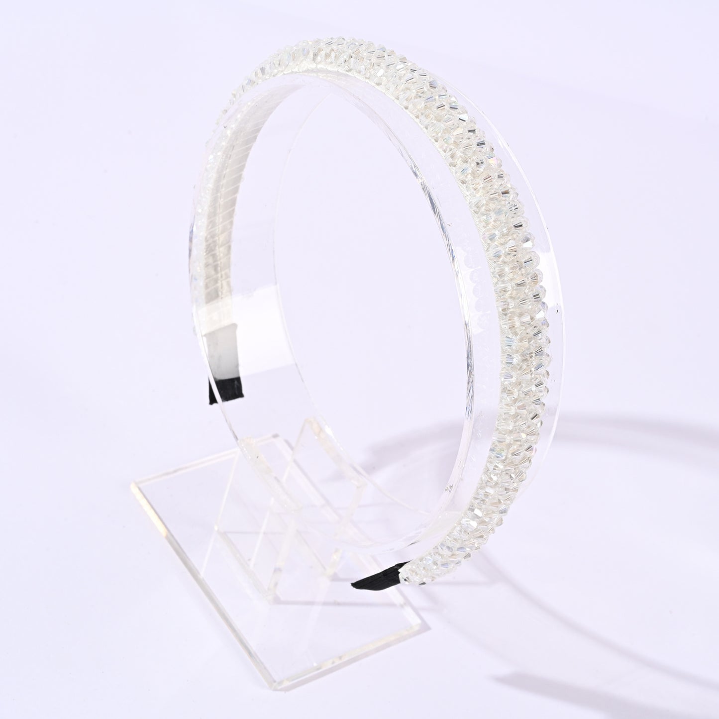 Retro Baroque Crystal Hair Band with Mixed Colors and Stripes