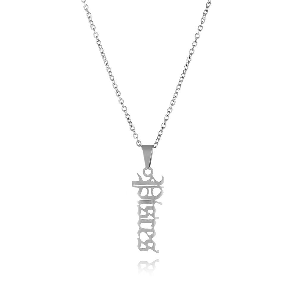 Zodiac Sign Stainless Steel Pendant Necklace