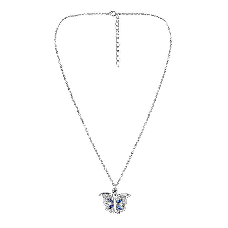 Fashion Butterfly Heart Pendant Necklace for Women