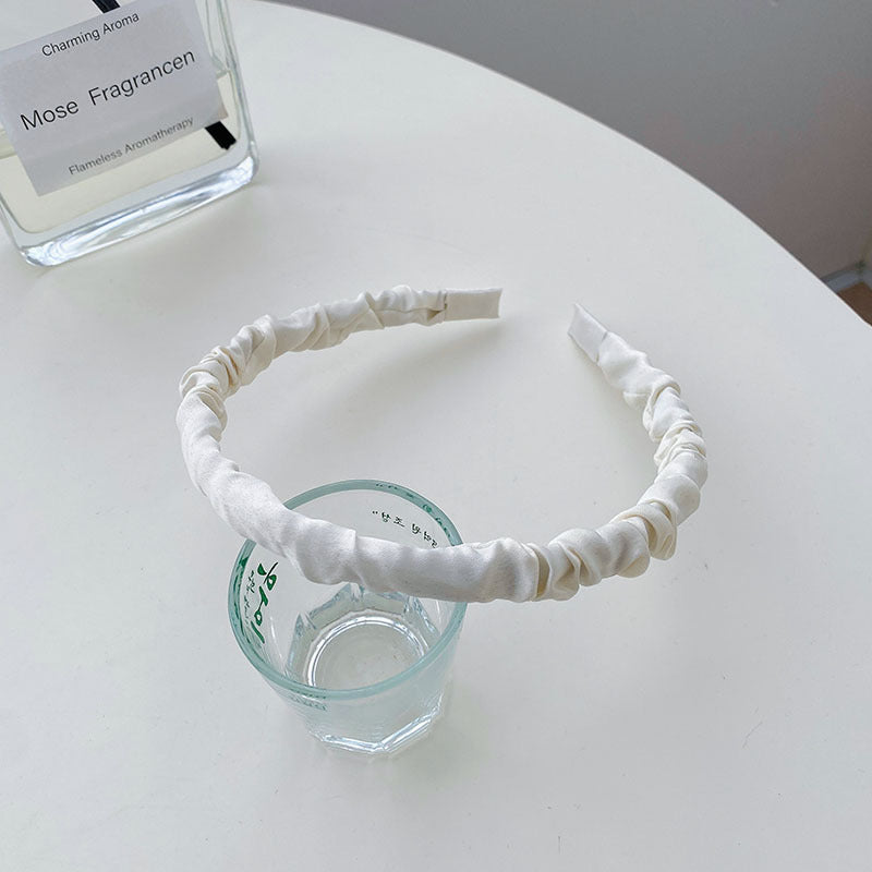 Fashion Handmade Pearl Bow Knot Wide Hairband