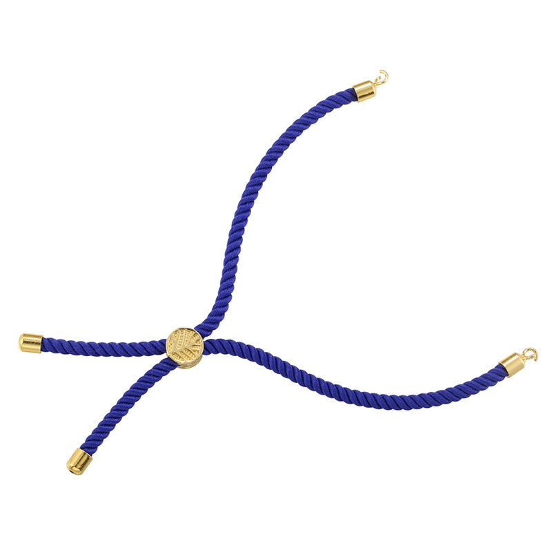 18K Gold Plated Tree of Life Adjustable Rope Bracelet