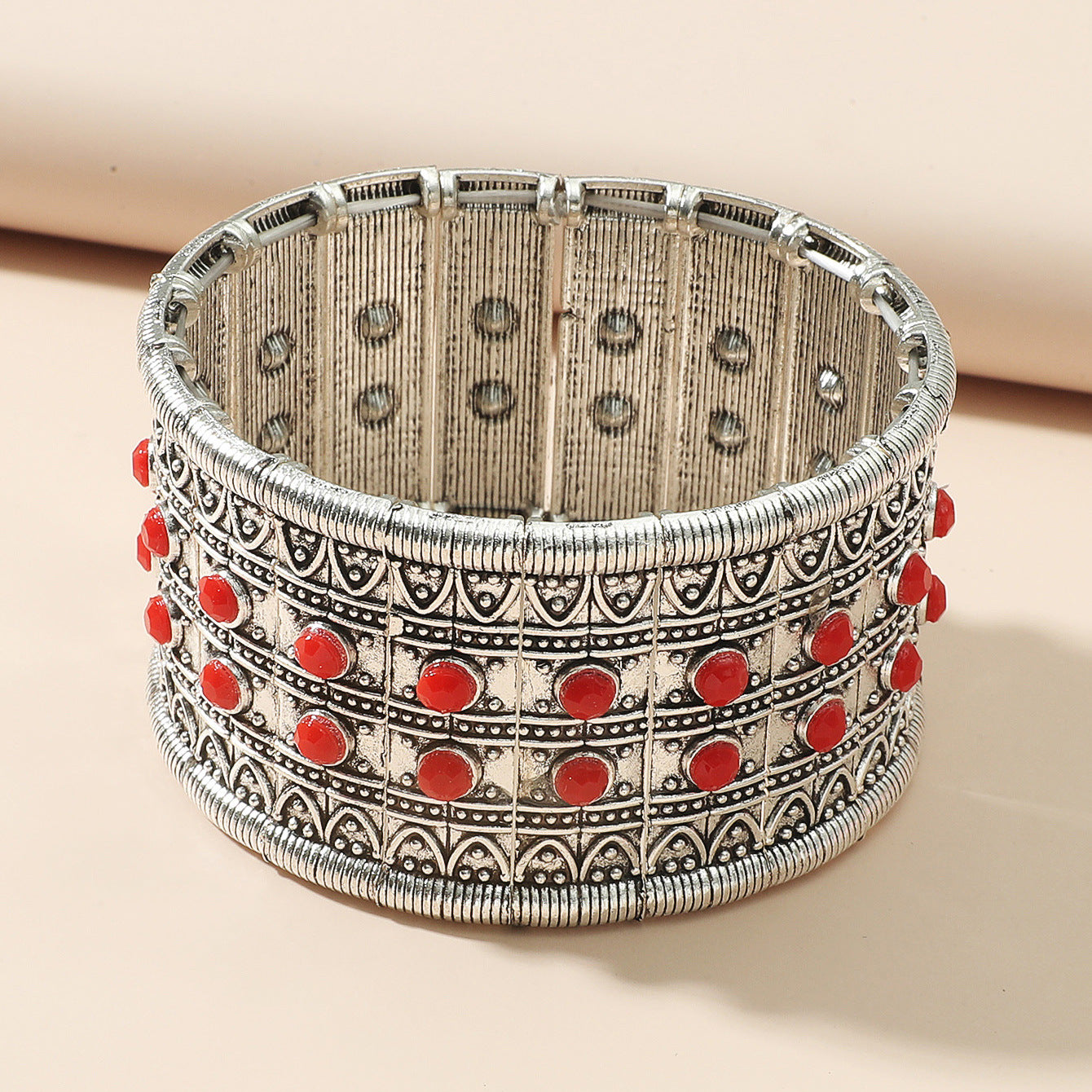 Simple Geometric Turquoise Resin Inlay Women's Bangle Bracelet